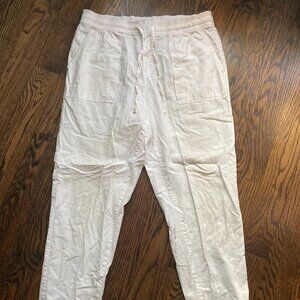 Joe fresh linen blend  /cotton pants / coastal/ bohemian/beachy/beige/size M